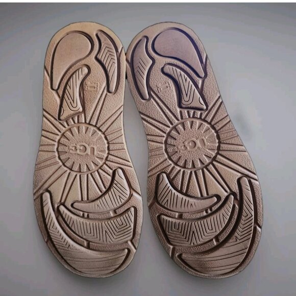 UGG Women size 7 Becket Leather & Shearling Mid-Calf Boots Chestnut Brown - Picture 6 of 6